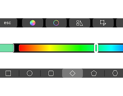 A few different screens on Touch Bar.